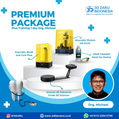 ZKLabs Resin 3D Printer Bundle Dental Premium Package Free Konsultasi